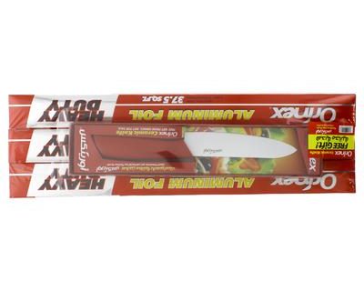 قصدير اورنكس 3*37.5 قدم مع سكين هديه